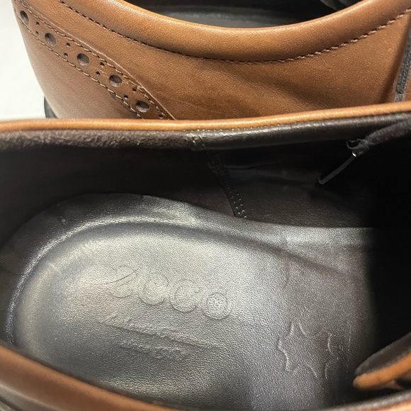 Men’s Ecco Wingtip Brown Leather Oxford Sz EUR 47/US 13 main image 6